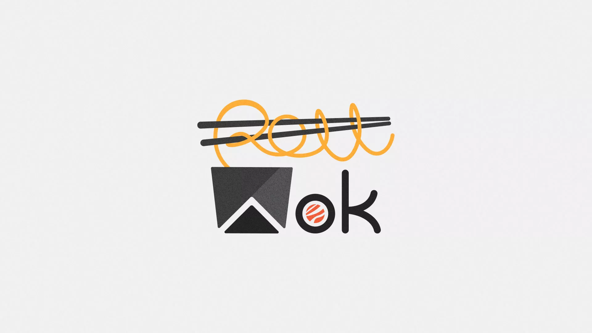 Разработка логотипа суши-бара «Roll Wok Club» в Ахтубинске