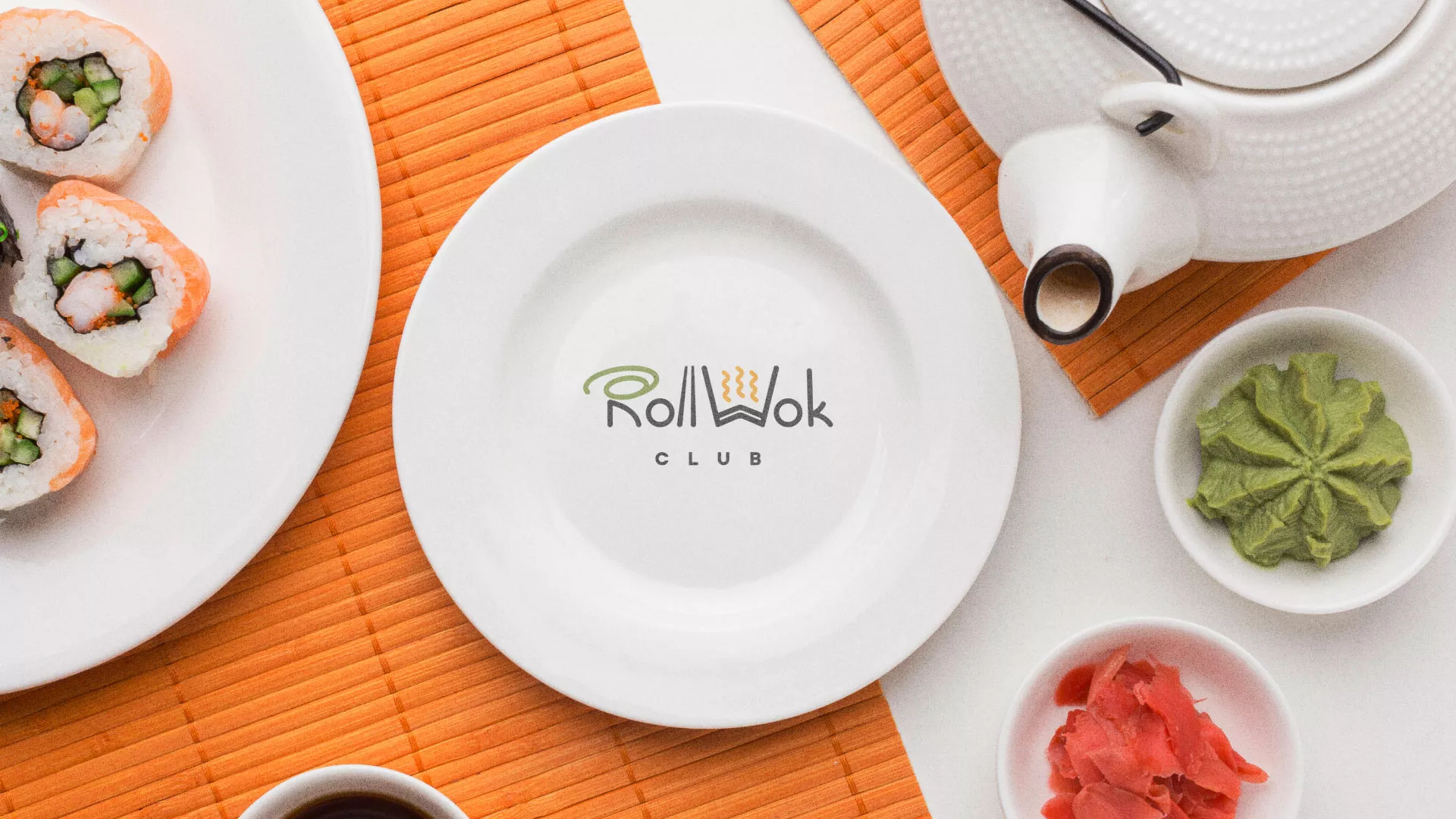 Разработка логотипа и фирменного стиля в Ахтубинске для суши-бара «Roll Wok Club» Разработка логотипа и фирменного стиля в Ахтубинске для суши-бара «Roll Wok Club»
